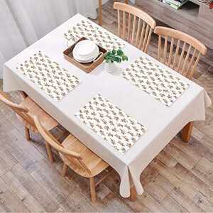 Set de table Lapin blanc - Alice au pays des merveilles - style 4 pièces 30x45 cm