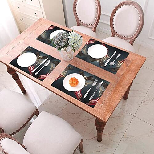 Set de table Aigle blanc en polyester 4 pièces 45.7x30.5 cm variant 4 