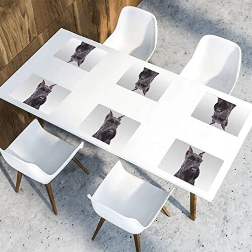 Set de table Chien blanc en polyester 6 pièces 45.7x30.5 cm variant 7 