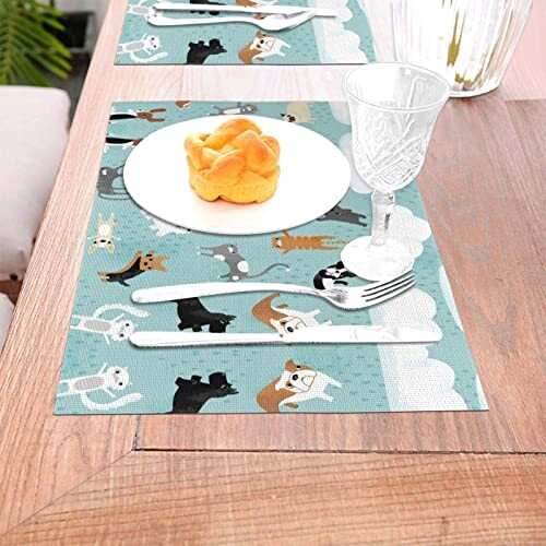 Set de table Chien noir en polyester 45.7x30.5 cm variant 3 