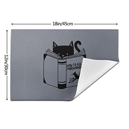 Set de table Chat noir en polyester 4 pièces 45.7x30.5 cm variant 1 