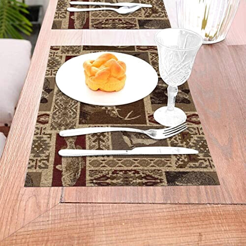 Set de table Cerf noir en polyester 45.7x30.5 cm variant 3 