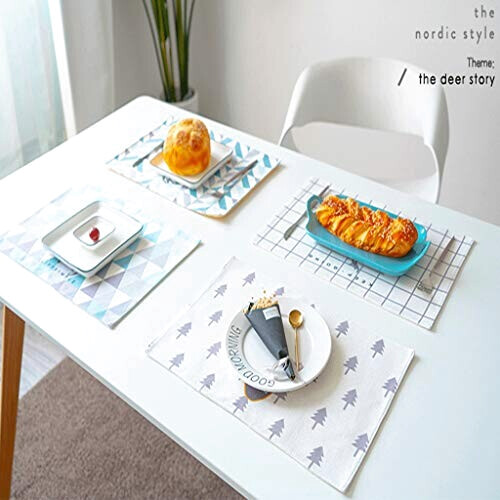 Set de table Cerf bleugris en coton 44x28 cm variant 0 