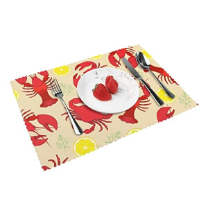 Set de table Crabe mousqueton et en polyester 4 pièces 30.5x45.7 cm