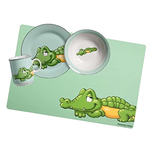 Set de table Crocodile vert en plastique 45x30 cm