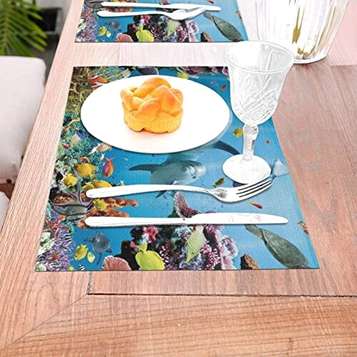 Set de table Dauphin noir en polyester 45.7x30.5 cm variant 3 