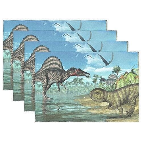 Set de table Dinosaure multicolore en polyester 30.5x45.7 cm