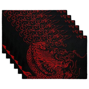 Set de table Dragon rouge 4 pièces