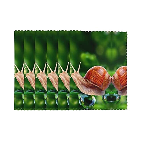 Set de table Escargot animal en polyester 6 pièces 45.7x30.5 cm variant 0 