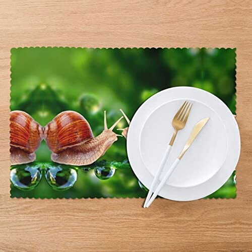 Set de table Escargot animal en polyester 6 pièces 45.7x30.5 cm variant 5 