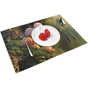 Set de table Escargot coe indiqué sur la photo en polyester 4 pièces 45x30 cm