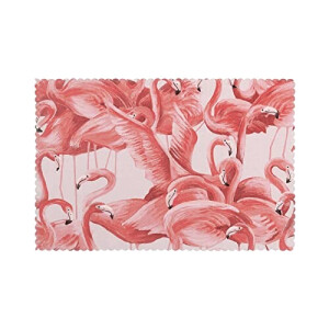 Set de table Flamant rose rose en polyester 6 pièces 45.7x30.5 cm