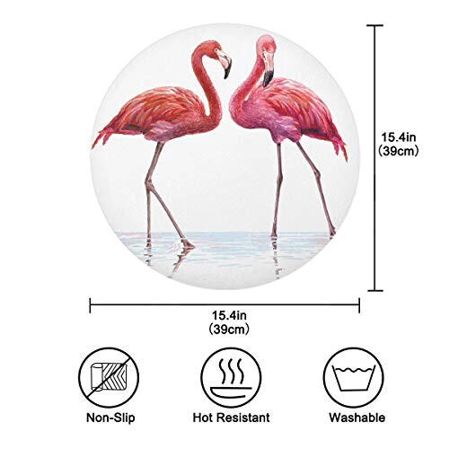 Set de table Flamant rose rose en polyester 4 pièces 38 cm variant 1 