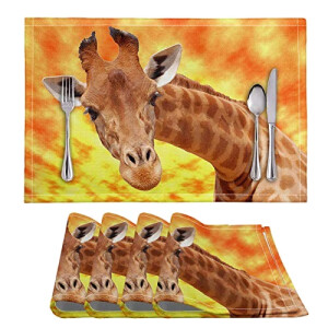Set de table Girafe en pvc 4 pièces 30.5x45.7 cm
