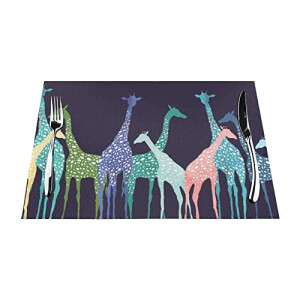 Set de table Girafe couleuré en polyester 45.7x30.5 cm