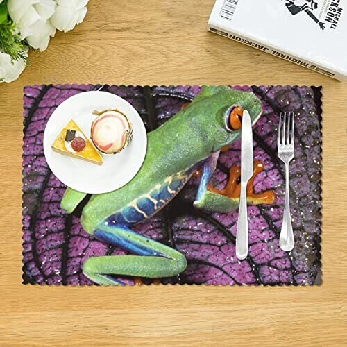 Set de table Grenouille verte en polyester 4 pièces 30.5x45.7 cm variant 1 