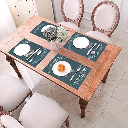 Set de table Hérisson blanc en polyester 45.7x30.5 cm variant 4 