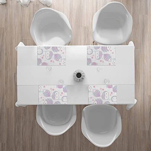 Set de table Hérisson blanc en polyester 4 pièces 45.7x30.5 cm variant 4 