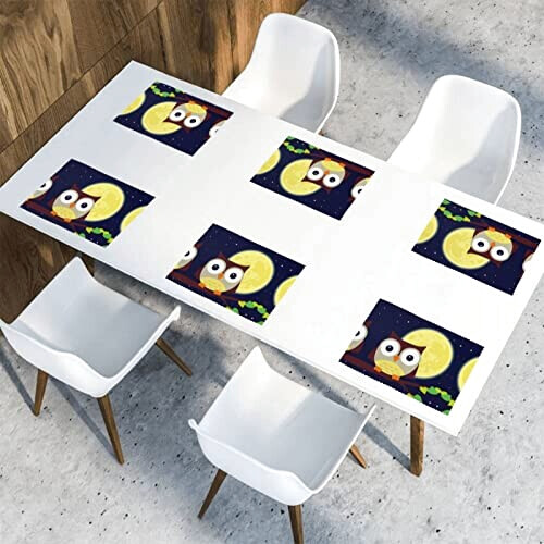 Set de table Hibou jaune en polyester 6 pièces 45.7x30.5 cm variant 7 