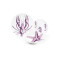 Set de table Hippocampe violet 3 pièces 27 cm - miniature