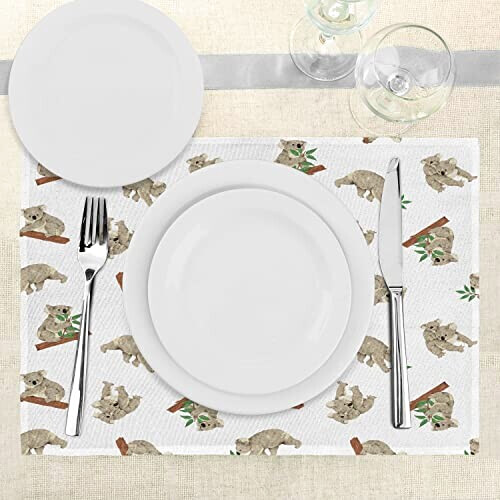 Set de table Koala standard en polyester 30 cm variant 1 