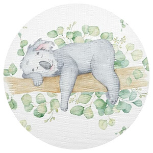 Set de table Koala blanc en polyester 38 cm
