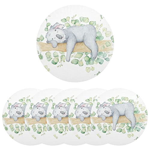 Set de table Koala blanc en polyester 38 cm variant 5 