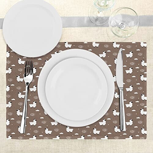 Set de table Lama multi en polyester 30x45 cm variant 1 