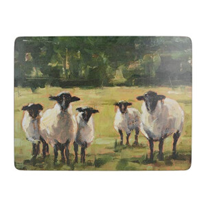 Set de table Mouton multicolore en liège 6 pièces 30x23 cm