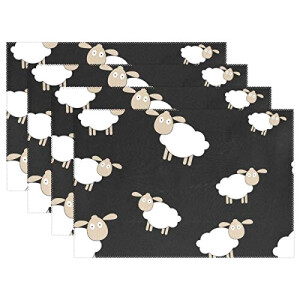 Set de table Mouton 6 pièces 45x30 cm