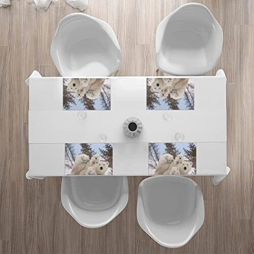 Set de table Ours blanc en polyester 4 pièces 45.7x30.5 cm variant 5 