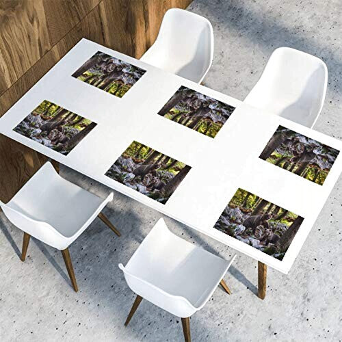 Set de table Ours blanc en polyester 6 pièces 45.7x30.5 cm variant 7 
