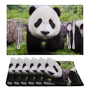 Set de table Panda en pvc 6 pièces 30.5x45.7 cm