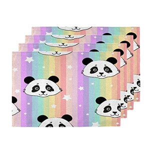 Set de table Panda en polyester 4 pièces 30.5x45.7 cm