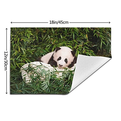 Set de table Panda blanc en polyester 45.7x30.5 cm variant 1 