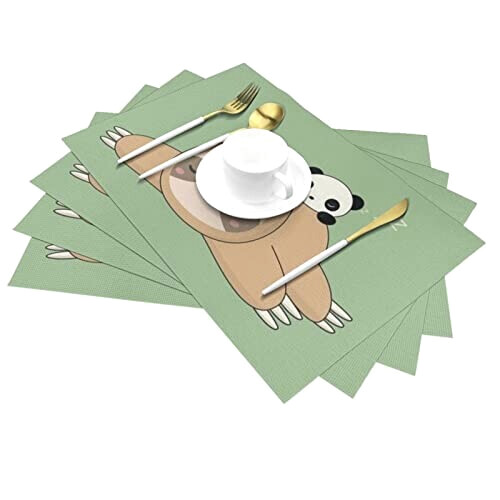 Set de table Panda blanc en polyester 45.7x30.5 cm variant 0 