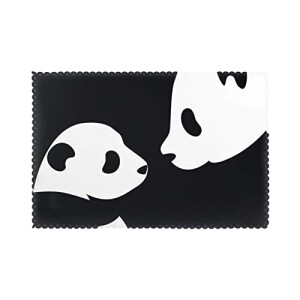 Set de table Panda blanc en polyester 6 pièces 45.7x30.5 cm