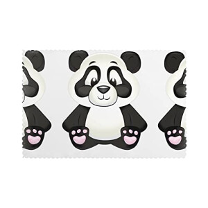 Set de table Panda blanc en polyester 6 pièces 45.7x30.5 cm