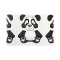 Set de table Panda blanc en polyester 6 pièces 45.7x30.5 cm - miniature