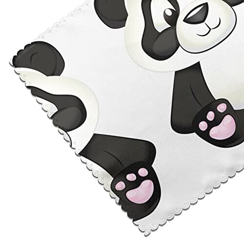 Set de table Panda blanc en polyester 6 pièces 45.7x30.5 cm variant 4 