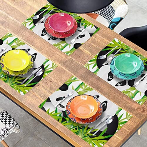 Set de table Panda en bambou variant 5 