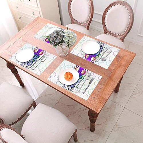 Set de table Pieuvre noir en polyester 45.7x30.5 cm variant 4 