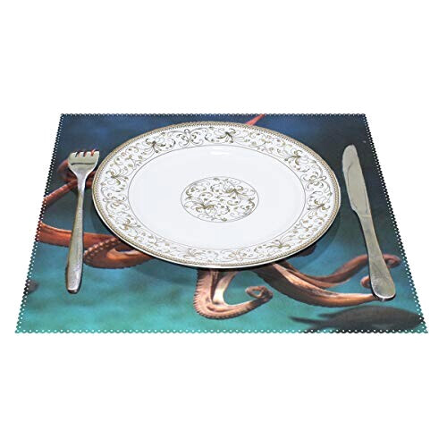 Set de table Pieuvre en polyester 30.5x30.5 cm variant 0 