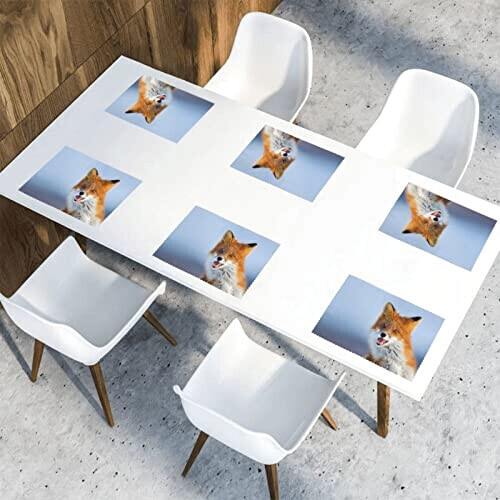 Set de table Renard blanc en polyester 6 pièces 45.7x30.5 cm variant 7 