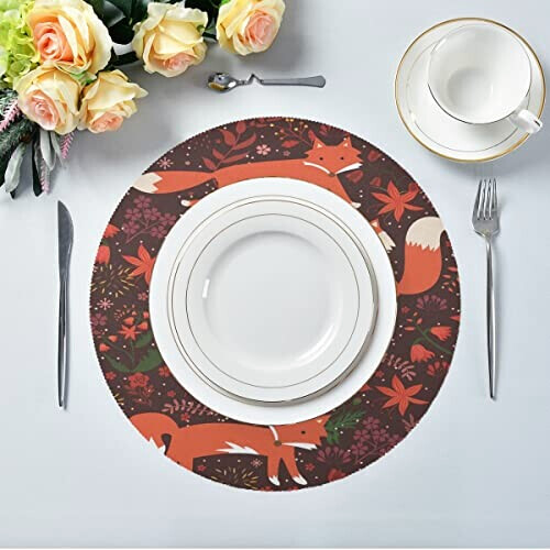 Set de table Renard modèle en polyester 39 cm variant 3 