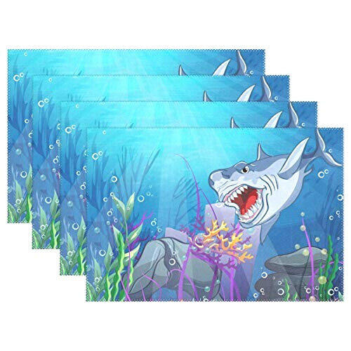 Set de table Requin en polyester 30.5x45.7 cm