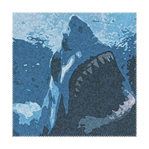 Set de table Requin bleu en polyester 30.5x30.5 cm