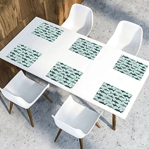 Set de table Requin blanc en polyester 6 pièces 45.7x30.5 cm variant 7 