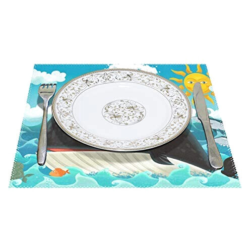 Set de table Requin en polyester 30.5x30.5 cm variant 0 