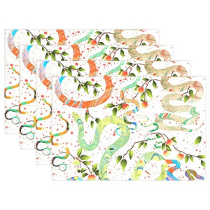 Set de table Serpent couleurés en polyester 30.5x45.7 cm